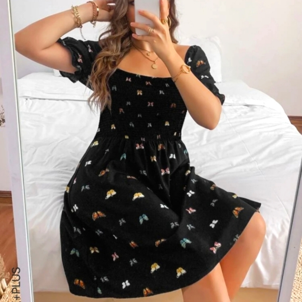 Butterfly Print Dress